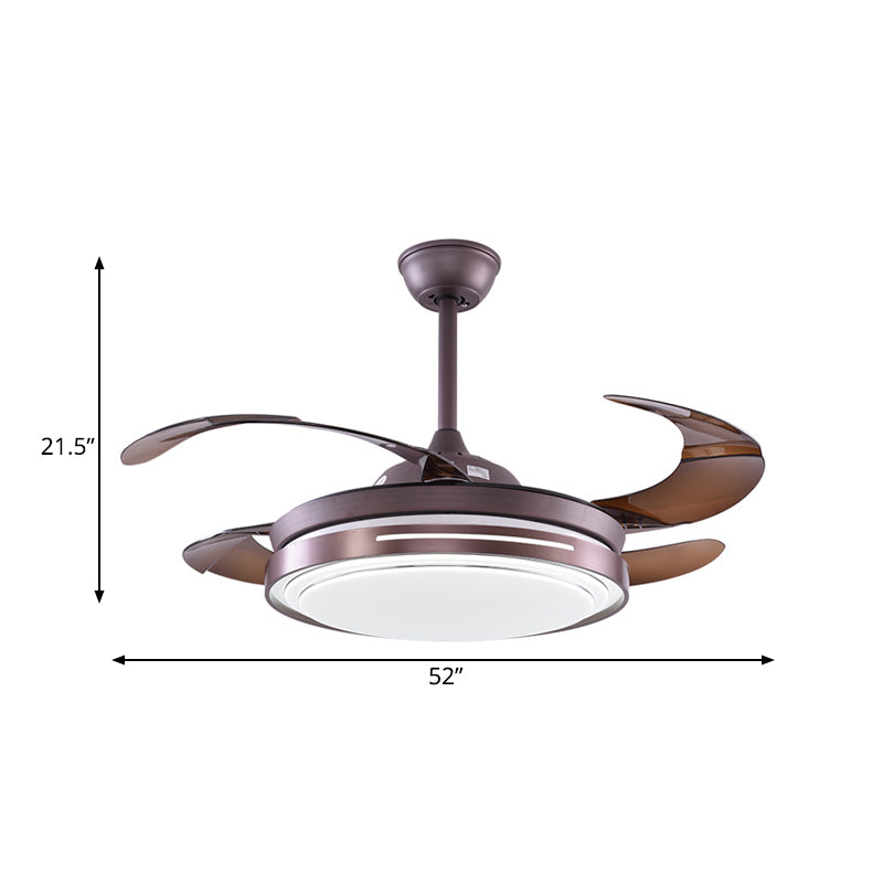 Metal Round Semi Flushmount Contemporary Bedroom 52