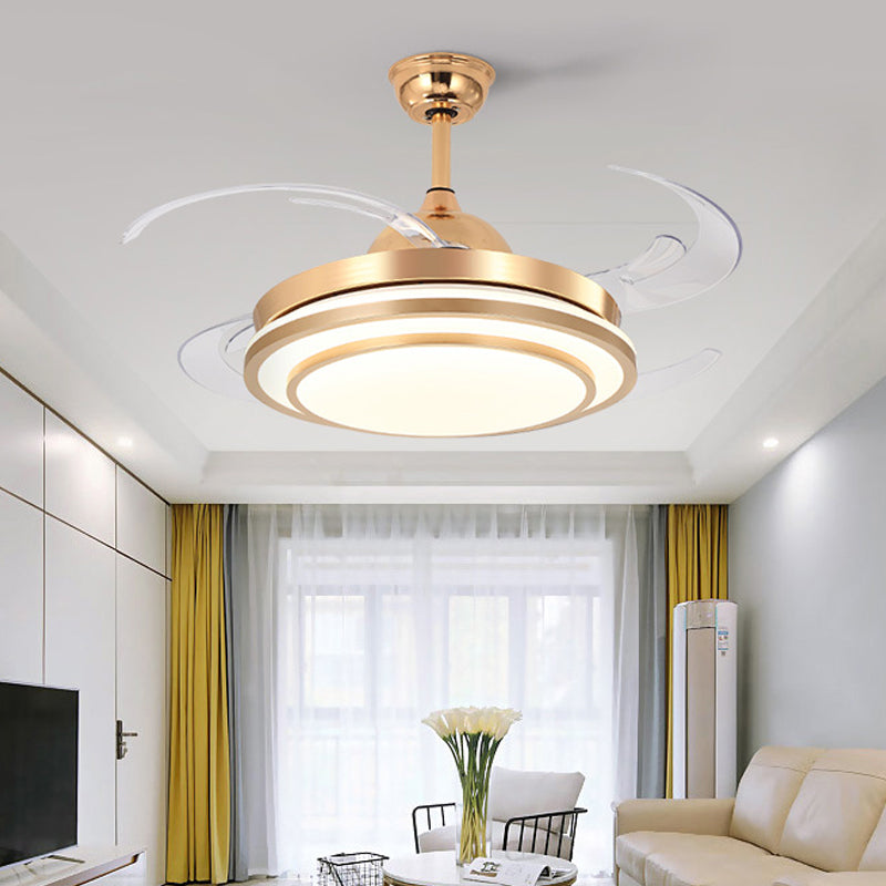 Circular Acrylic Semi Flush Lighting Modernism 48