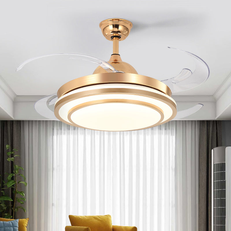 Circular Acrylic Semi Flush Lighting Modernism 48