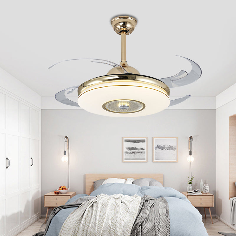 Acrylic Round Semi Flushmount Modern Bedroom 48