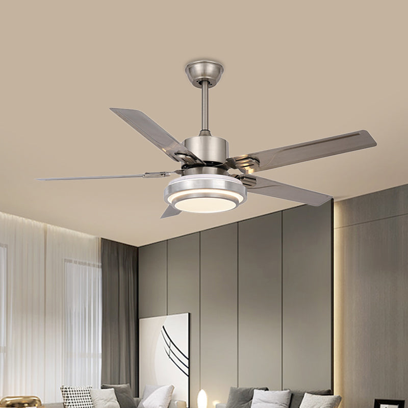 Metallic Circle Pendant Fan Light Modernism Bedroom 48