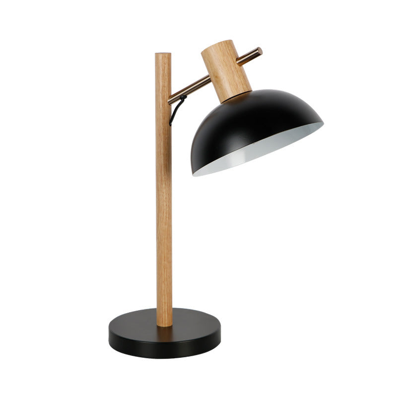 Modernism Hemisphere Task Lighting Metallic 1 Bulb Reading Lamp in Black for Study Clearhalo 'Lamps' 'Table Lamps' Lighting' 401924