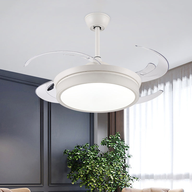 Acrylic White Pendant Fan Light Round 48