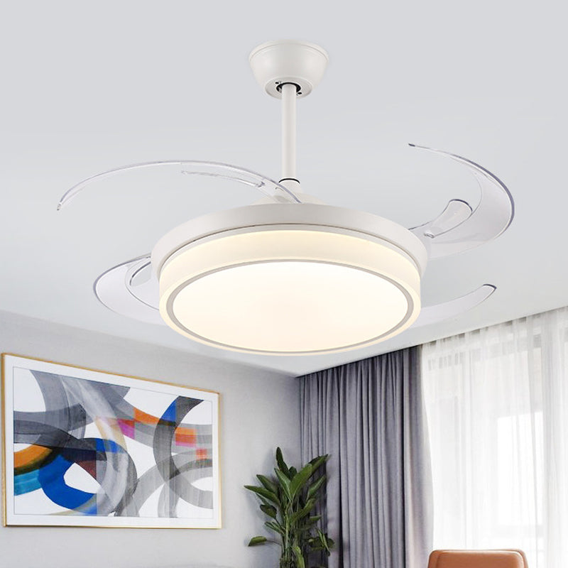 Acrylic White Pendant Fan Light Round 48