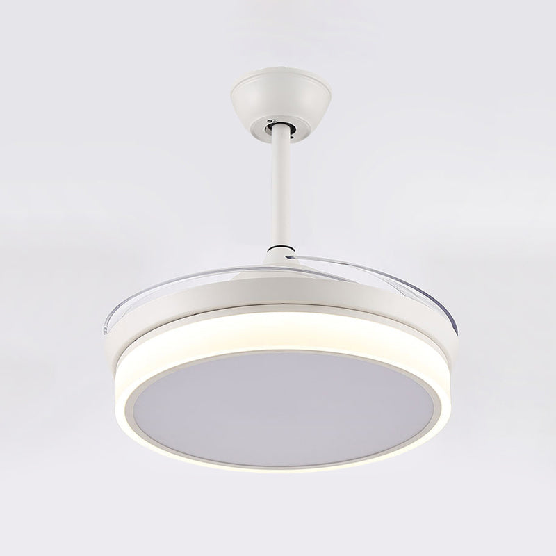 Acrylic White Pendant Fan Light Round 48