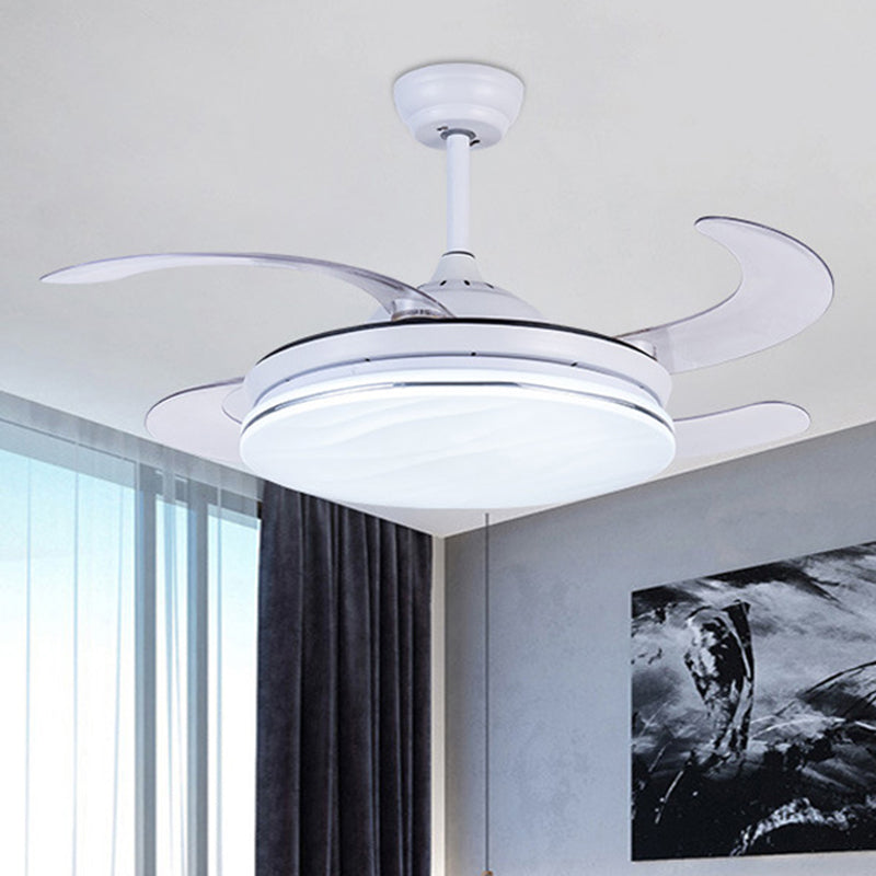 Acrylic White Pendant Fan Lamp Ring 36