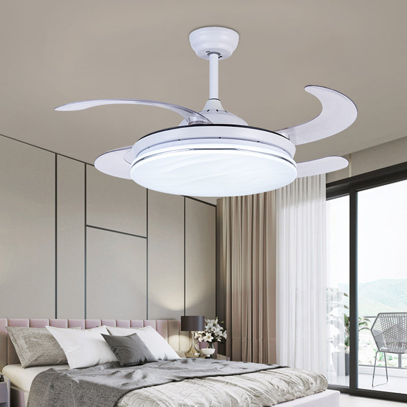 Acrylic White Pendant Fan Lamp Ring 36