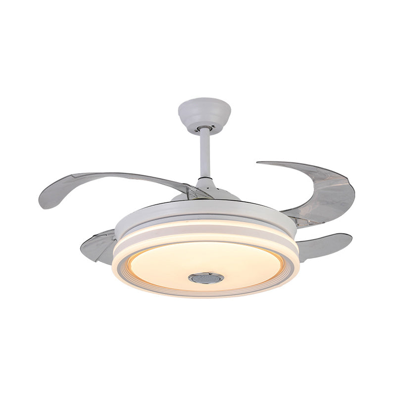 Circle Metal Ceiling Fan Light Modern LED 42