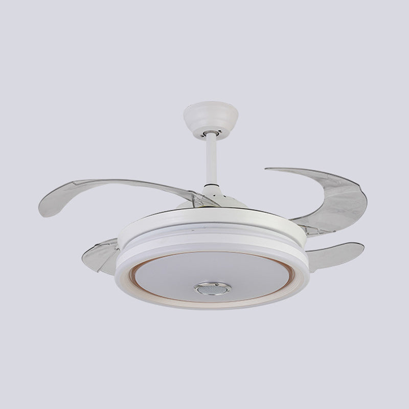 Circle Metal Ceiling Fan Light Modern LED 42