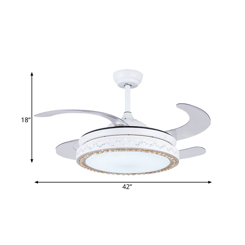 Acrylic Round Hanging Fan Lamp 42