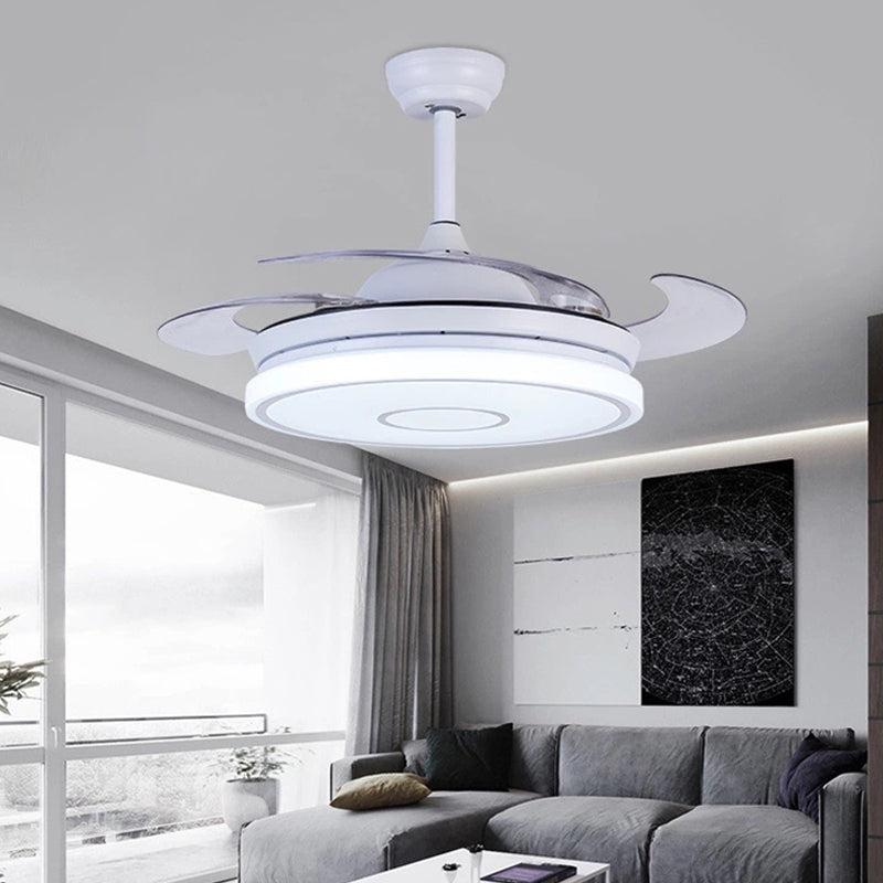 Acrylic White Pendant Fan Lamp Ring 36