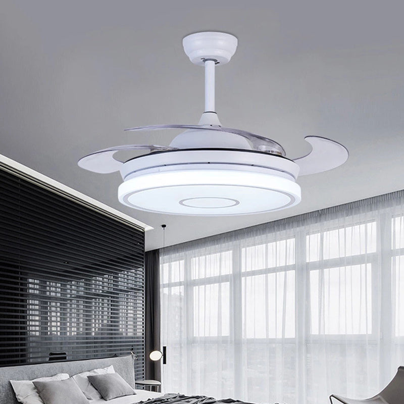 Acrylic White Pendant Fan Lamp Ring 36