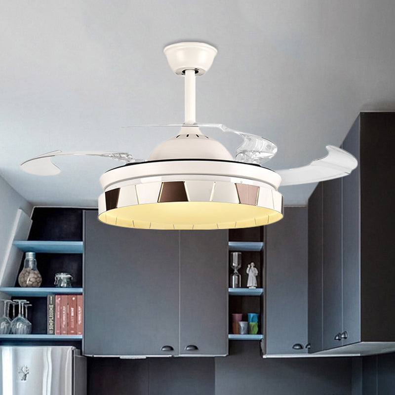 Circular Kitchen Hanging Fan Light Minimalist Metal LED 42