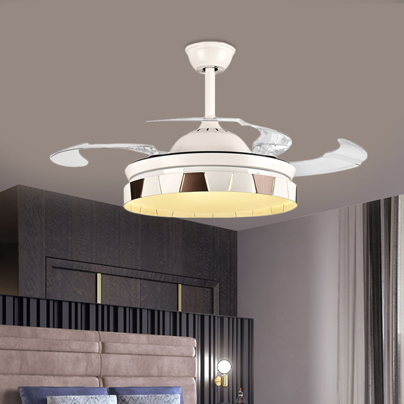 Circular Kitchen Hanging Fan Light Minimalist Metal LED 42