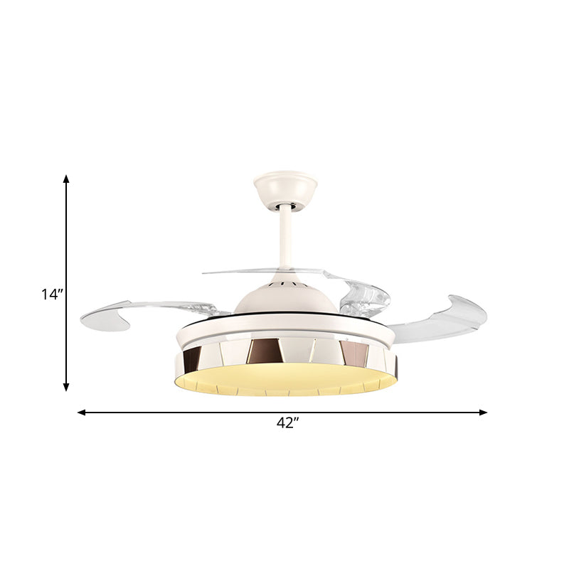 Circular Kitchen Hanging Fan Light Minimalist Metal LED 42