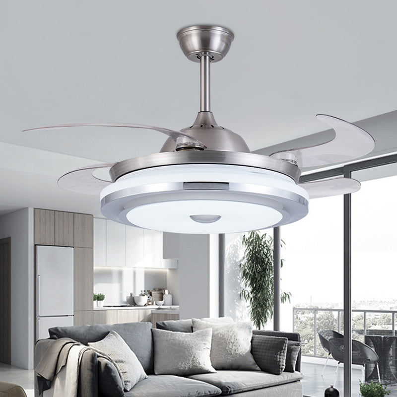 Metal Round Fan Light Modern 36