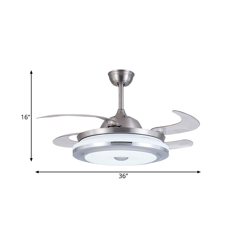 Metal Round Fan Light Modern 36