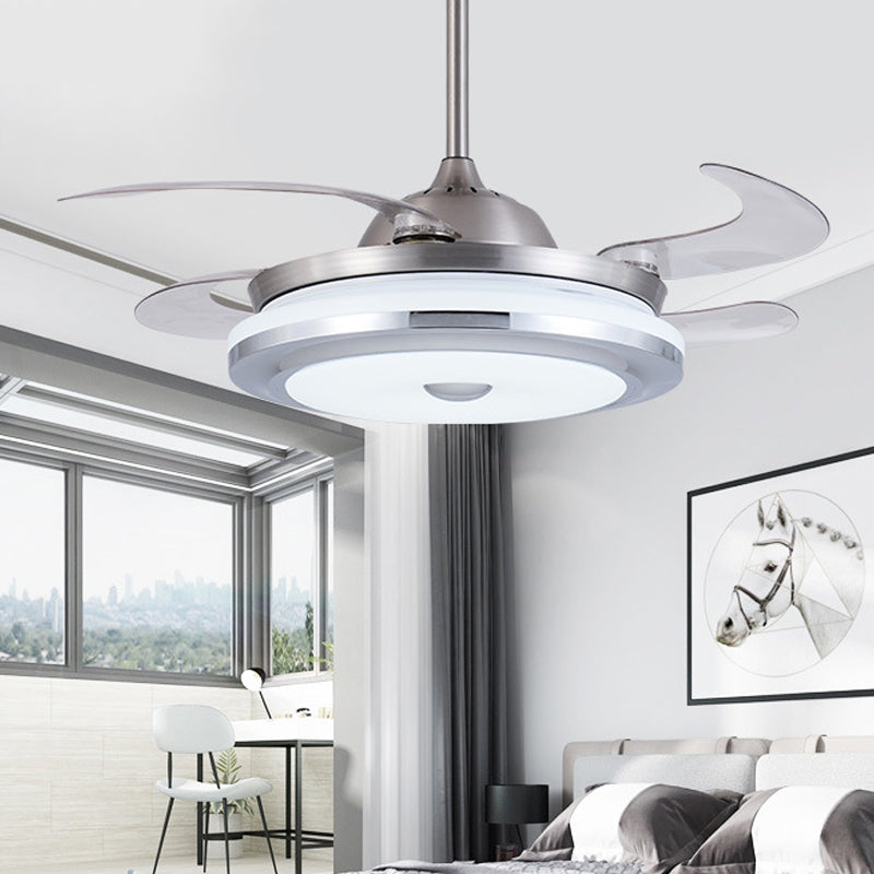 Circle Acrylic Ceiling Fan Light Modernist 36