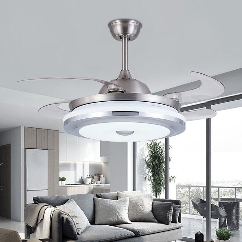 Circle Acrylic Ceiling Fan Light Modernist 36