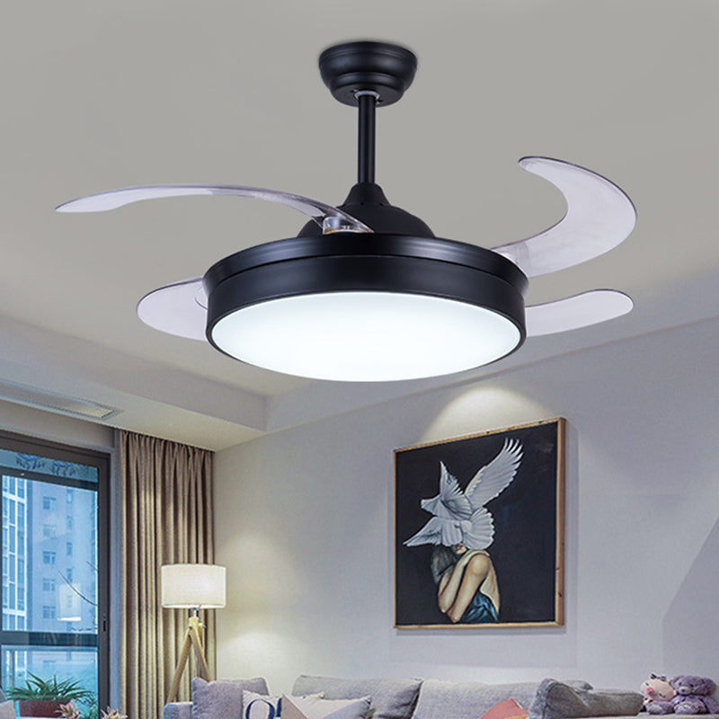 Acrylic Circle Pendant Fan Light Contemporary LED 42