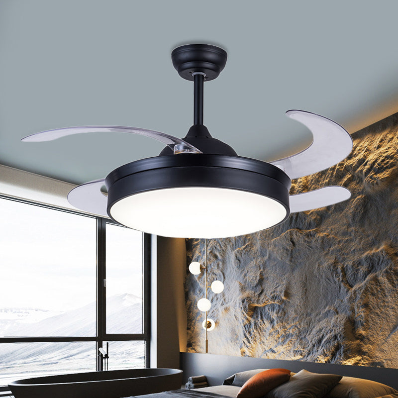 Acrylic Circle Pendant Fan Light Contemporary LED 42