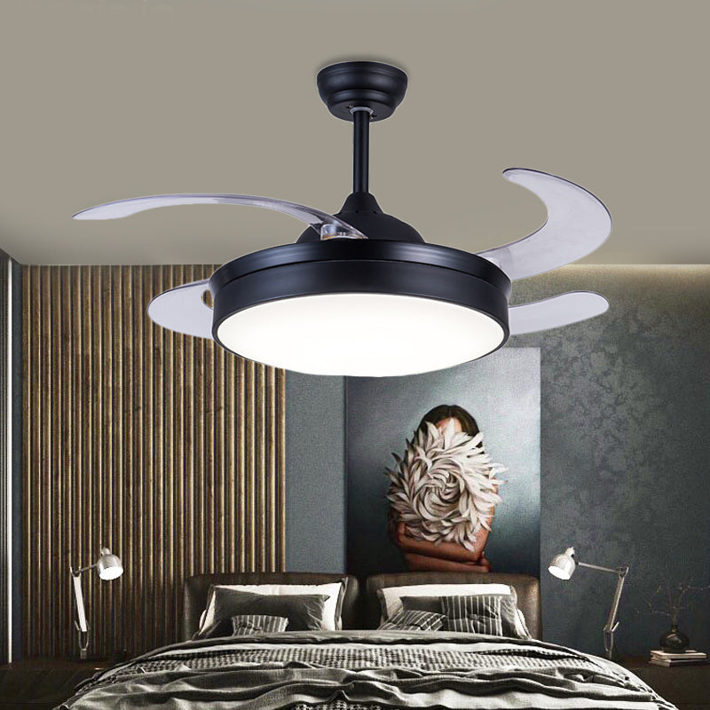 Acrylic Circle Pendant Fan Light Contemporary LED 42