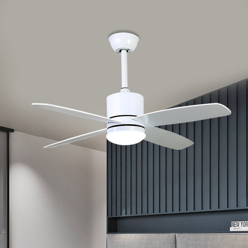 Circle Restaurant Ceiling Fan Light Modern Metal LED 42