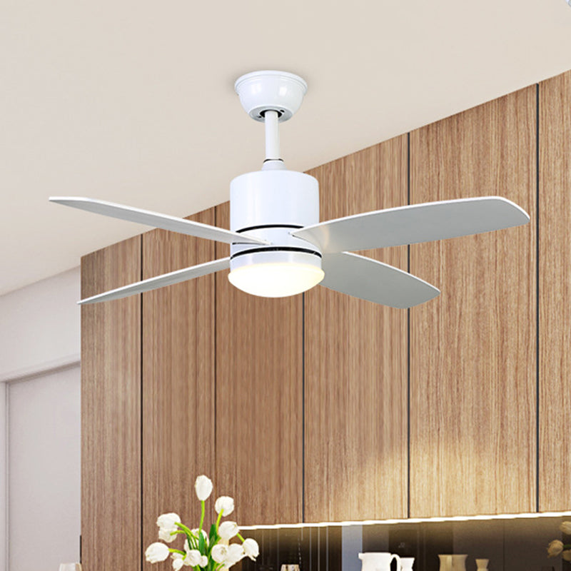 Circle Restaurant Ceiling Fan Light Modern Metal LED 42