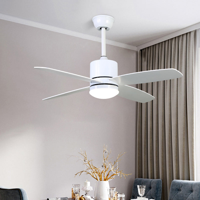 Circle Restaurant Ceiling Fan Light Modern Metal LED 42