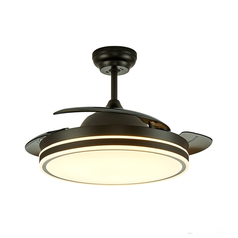 Contemporary Circular Ceiling Fan Lamp Acrylic 36