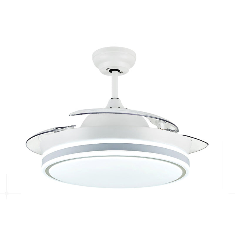 Contemporary Circular Ceiling Fan Lamp Acrylic 36