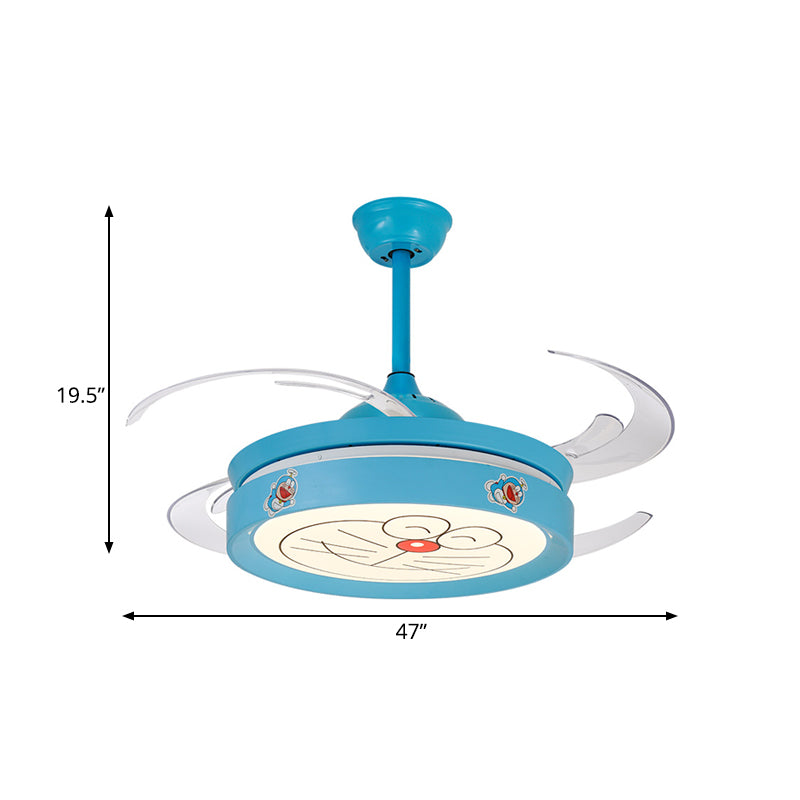 Acrylic Drum Semi Flushmount Nordic Kids 47