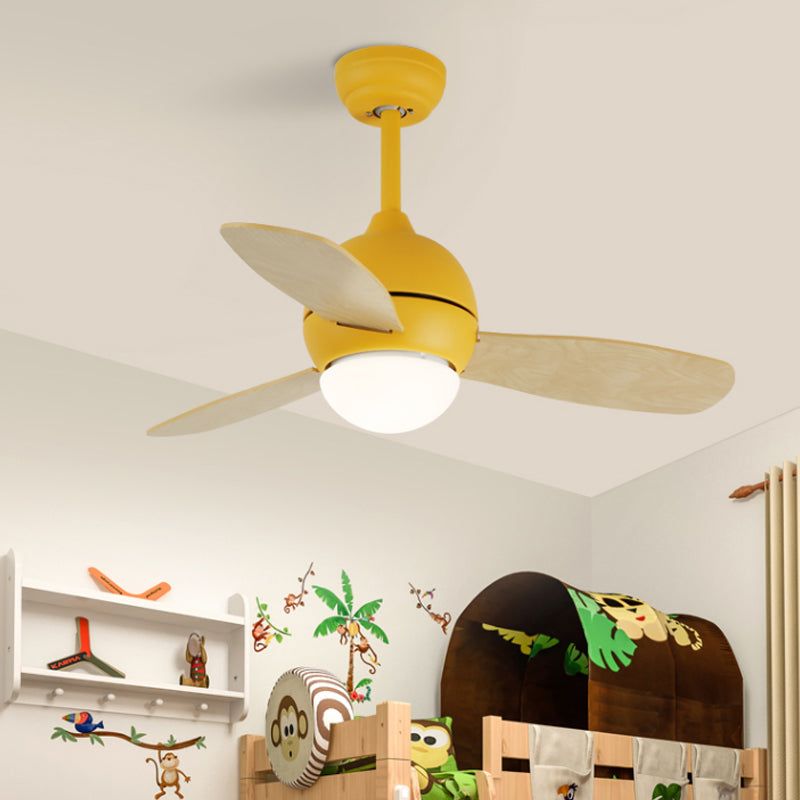 Dome Kids Bedroom Pendant Fan Lamp Metal 36