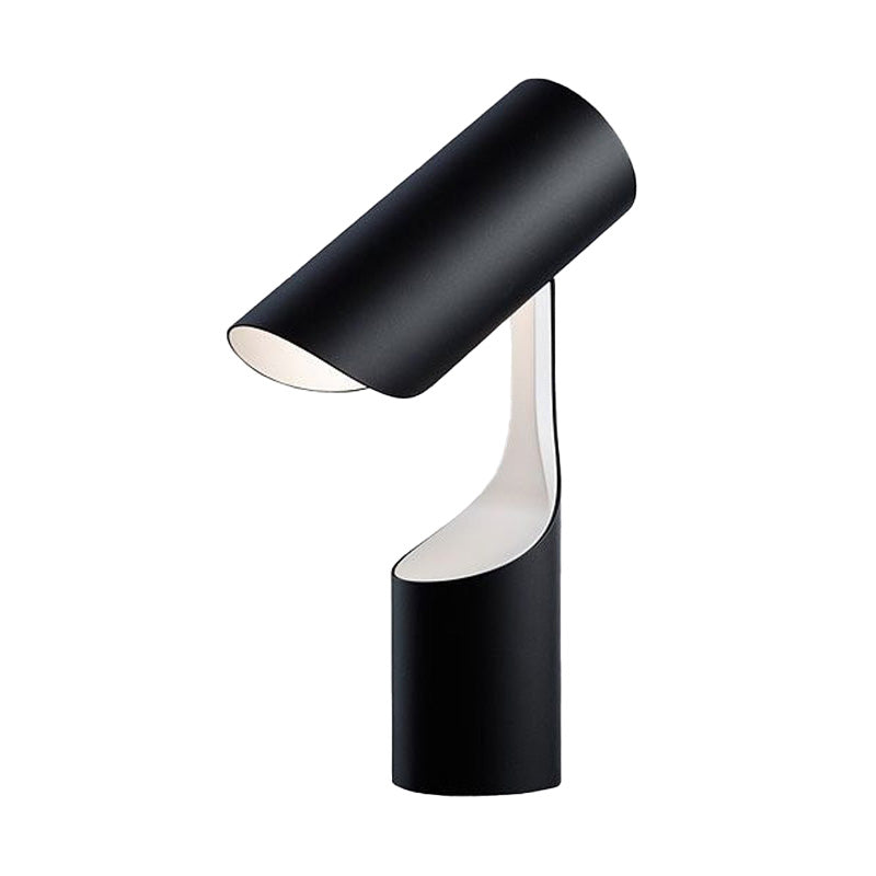 Metal Cylindrical Task Light Modernism 1 Head Night Table Lamp in Black for Bedroom Clearhalo 'Lamps' 'Table Lamps' Lighting' 405636