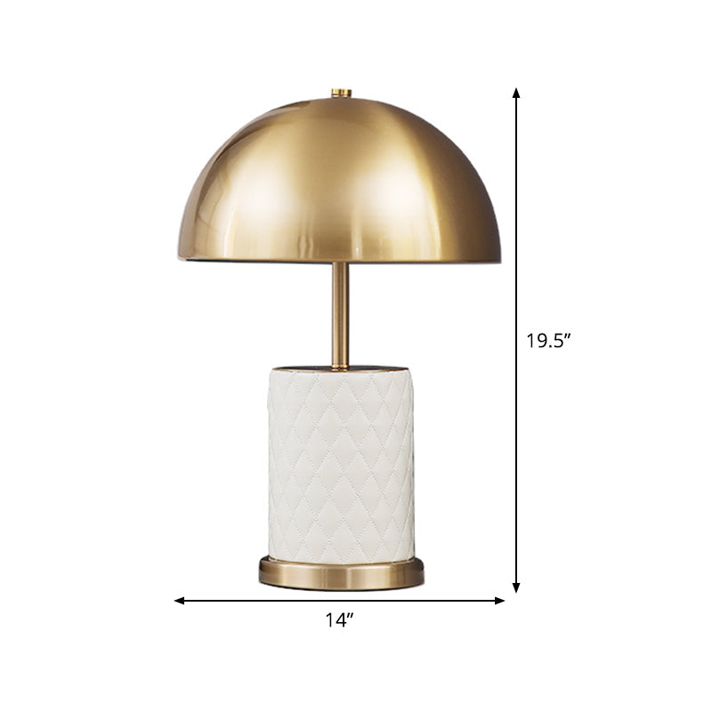 Metal Bowl Night Table Lighting Post-Modern 1 Head Brass Nightstand Light for Bedroom Clearhalo 'Lamps' 'Table Lamps' Lighting' 405936