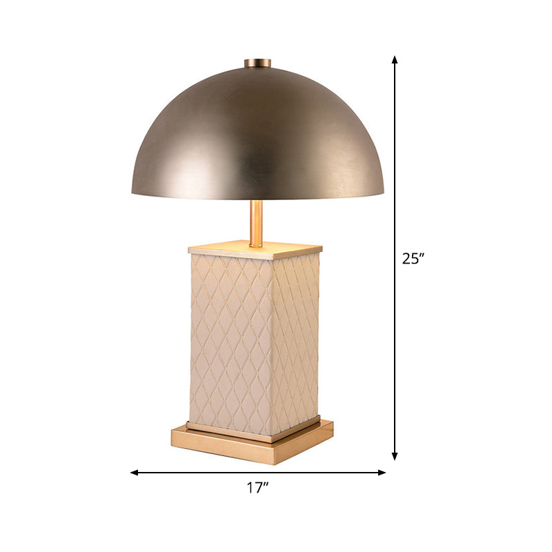 Gold Dome Nightstand Light Modernism 2 Heads Metal Night Table Lighting for Living Room Clearhalo 'Lamps' 'Table Lamps' Lighting' 405946