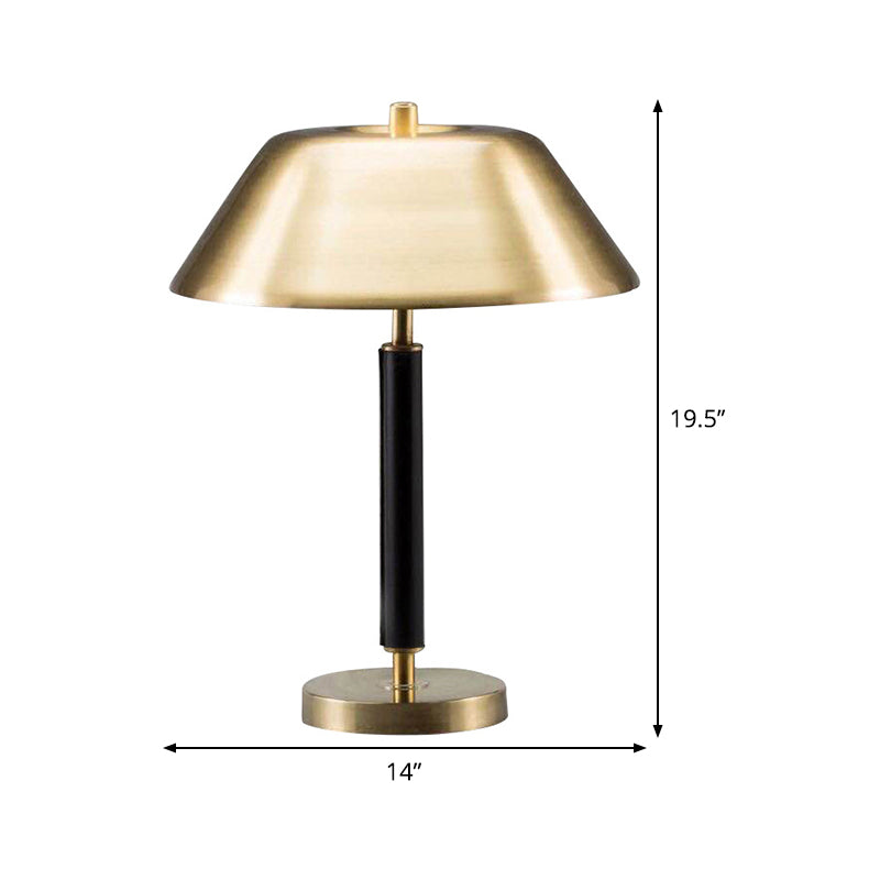 Gold Bowl Night Table Lighting Post-Modern 1 Head Metal Nightstand Lamp for Living Room Clearhalo 'Lamps' 'Table Lamps' Lighting' 406056