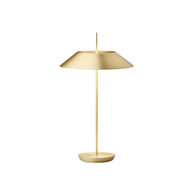 1-Bulb Study Room Table Light Contemporary Gold Night Lamp with Tapered Metal Shade Clearhalo 'Lamps' 'Table Lamps' Lighting' 406104