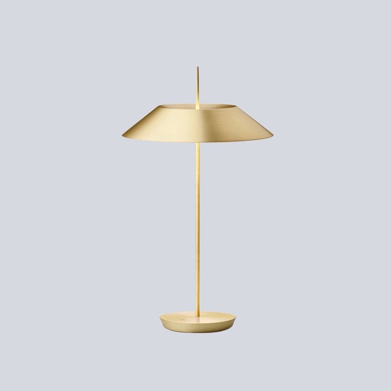 1-Bulb Study Room Table Light Contemporary Gold Night Lamp with Tapered Metal Shade Clearhalo 'Lamps' 'Table Lamps' Lighting' 406105