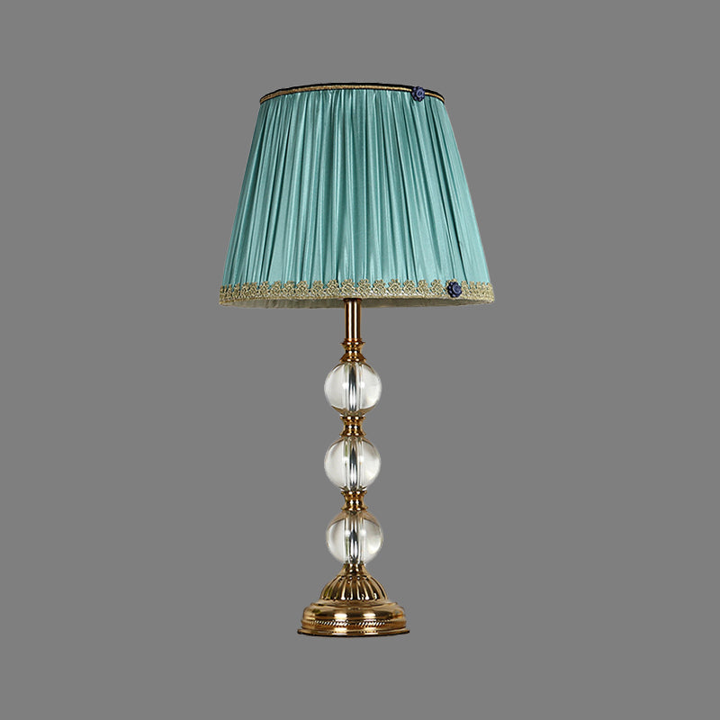 1 Head Global Table Lamp Modernism Hand-Cut Crystal Reading Book Light in Green Clearhalo 'Lamps' 'Table Lamps' Lighting' 406545