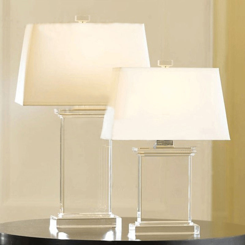 Rectangular Task Light Contemporary Clear Crystal 18