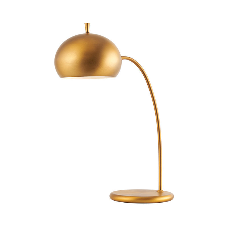 Metal Dome Nightstand Light Modernism 1 Light Brass Night Table Lighting for Bedroom Clearhalo 'Lamps' 'Table Lamps' Lighting' 406843