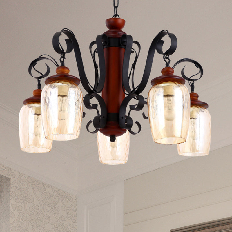 5 Lights Cylinder Ceiling Pendant Light with 27.5