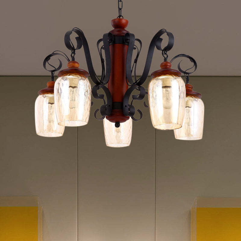 5 Lights Cylinder Ceiling Pendant Light with 27.5