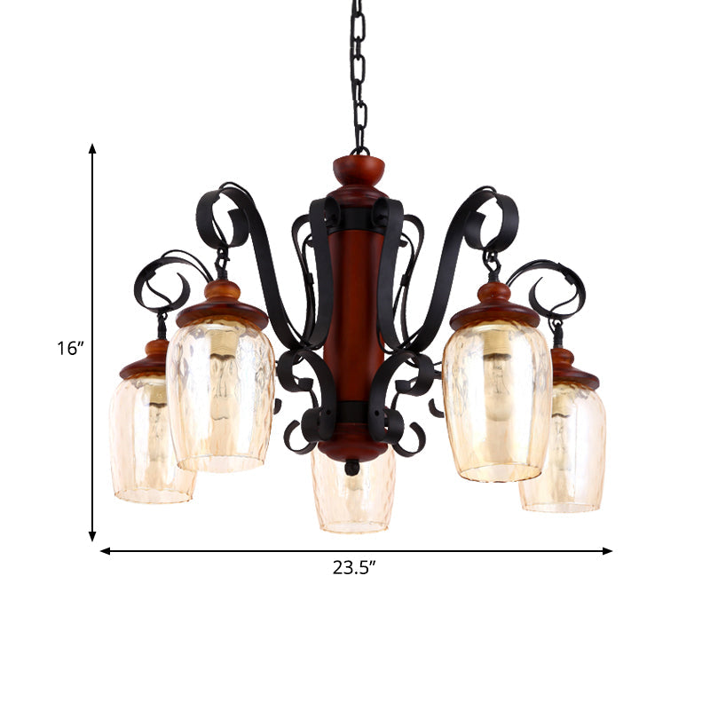 5 Lights Cylinder Ceiling Pendant Light with 27.5