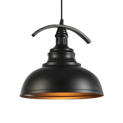 Industrial Bowl Shade Pendant Lighting 1 Light Metal Suspension Light with 39