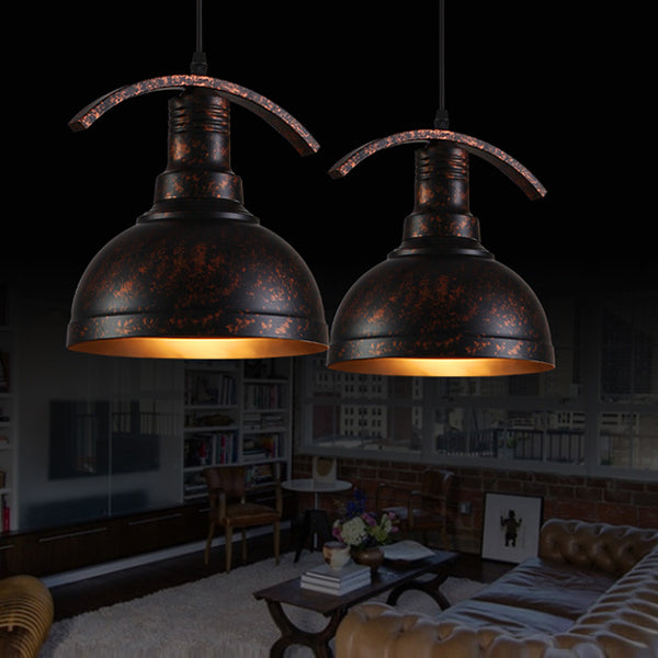 Industrial Bowl Shade Pendant Lighting 1 Light Metal Suspension Light with 39