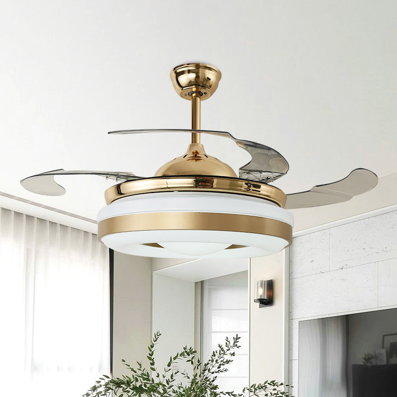 Metal Gold Hanging Fan Lighting Circle LED 42