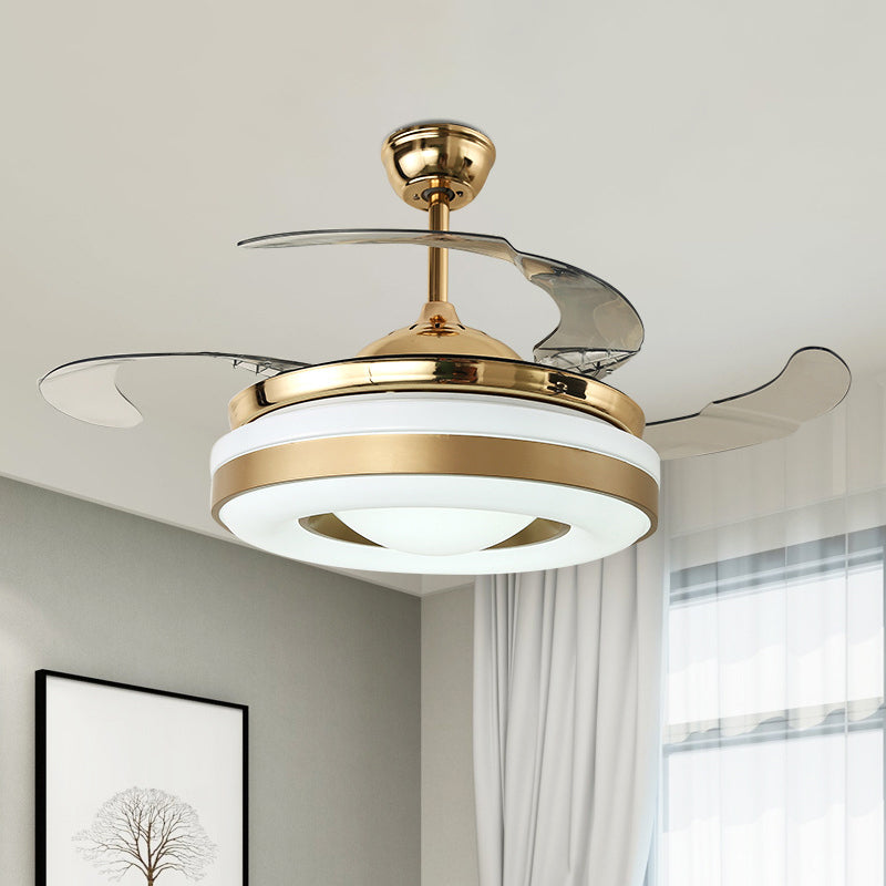 Metal Gold Hanging Fan Lighting Circle LED 42