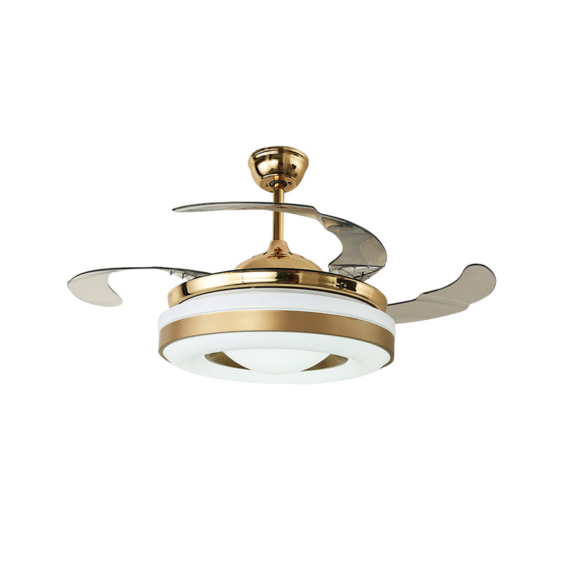 Metal Gold Hanging Fan Lighting Circle LED 42